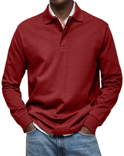 Sebastian | Long-Sleeve Luxury Polo
