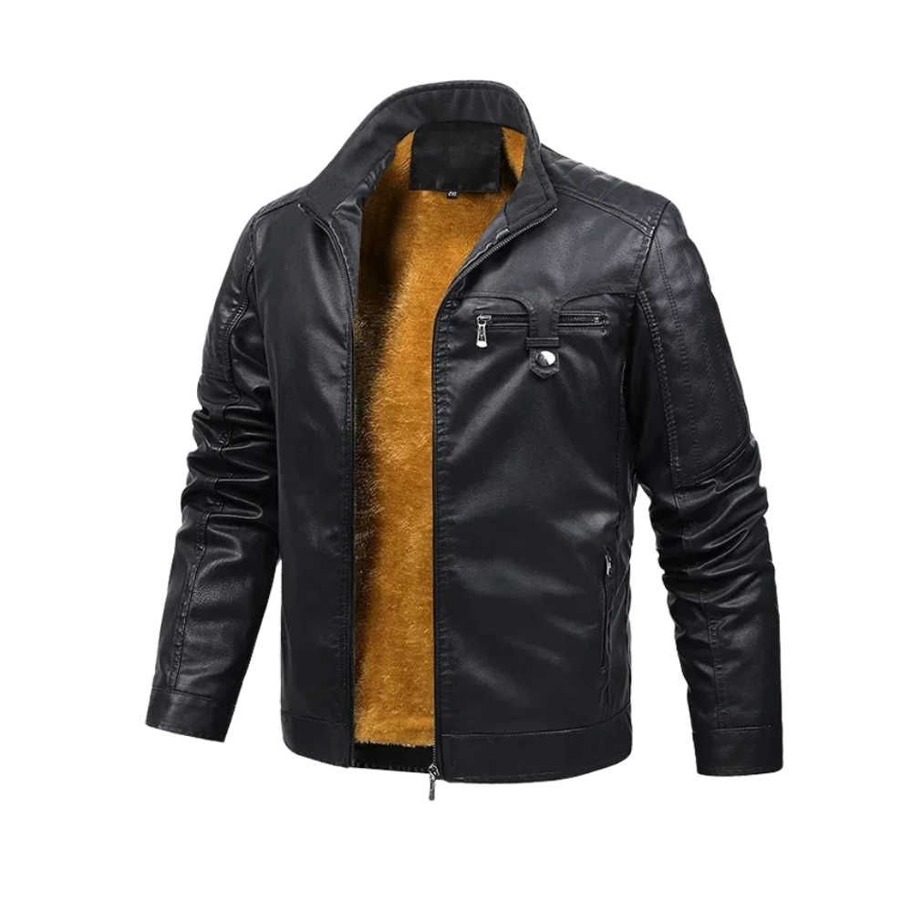 Grayson | Retro Shearling-Lined Leather Jacket