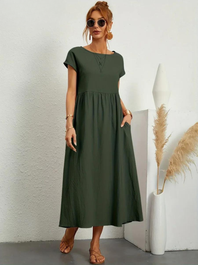 Ruby | Essential Elegant Cotton and Linen Dress