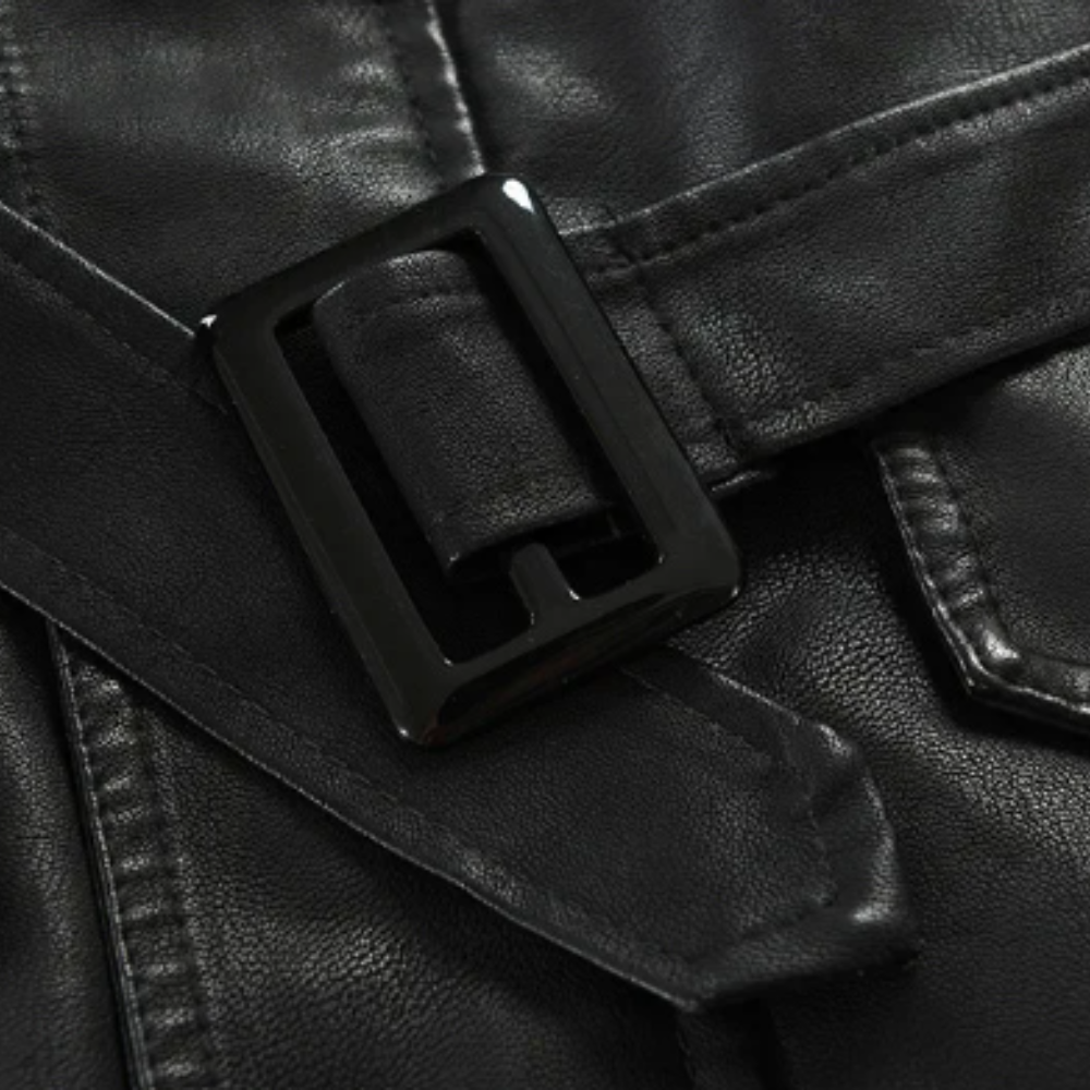 Nicolò | Long Biker Leather Jacket