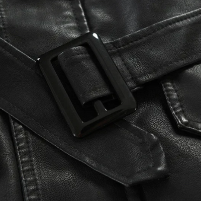 Nicolò | Long Biker Leather Jacket