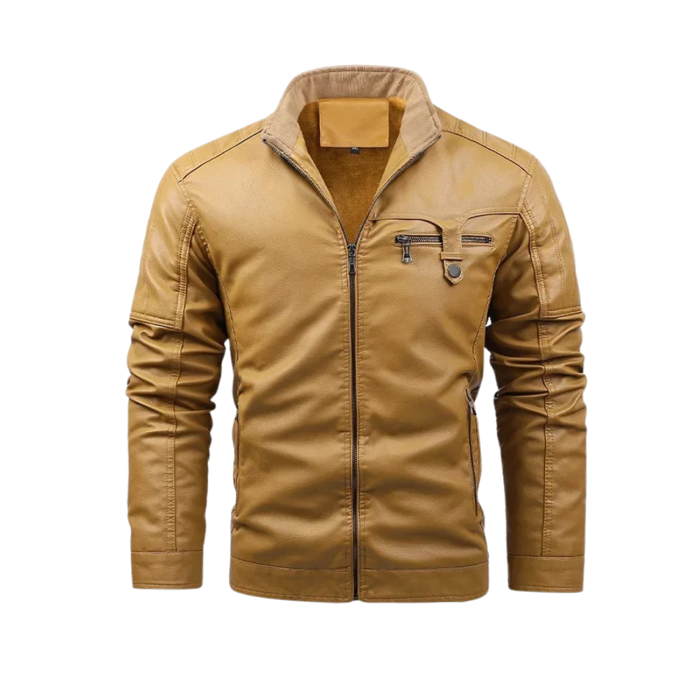 Grayson | Retro Shearling-Lined Leather Jacket