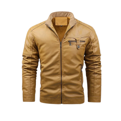 Grayson | Retro Shearling-Lined Leather Jacket