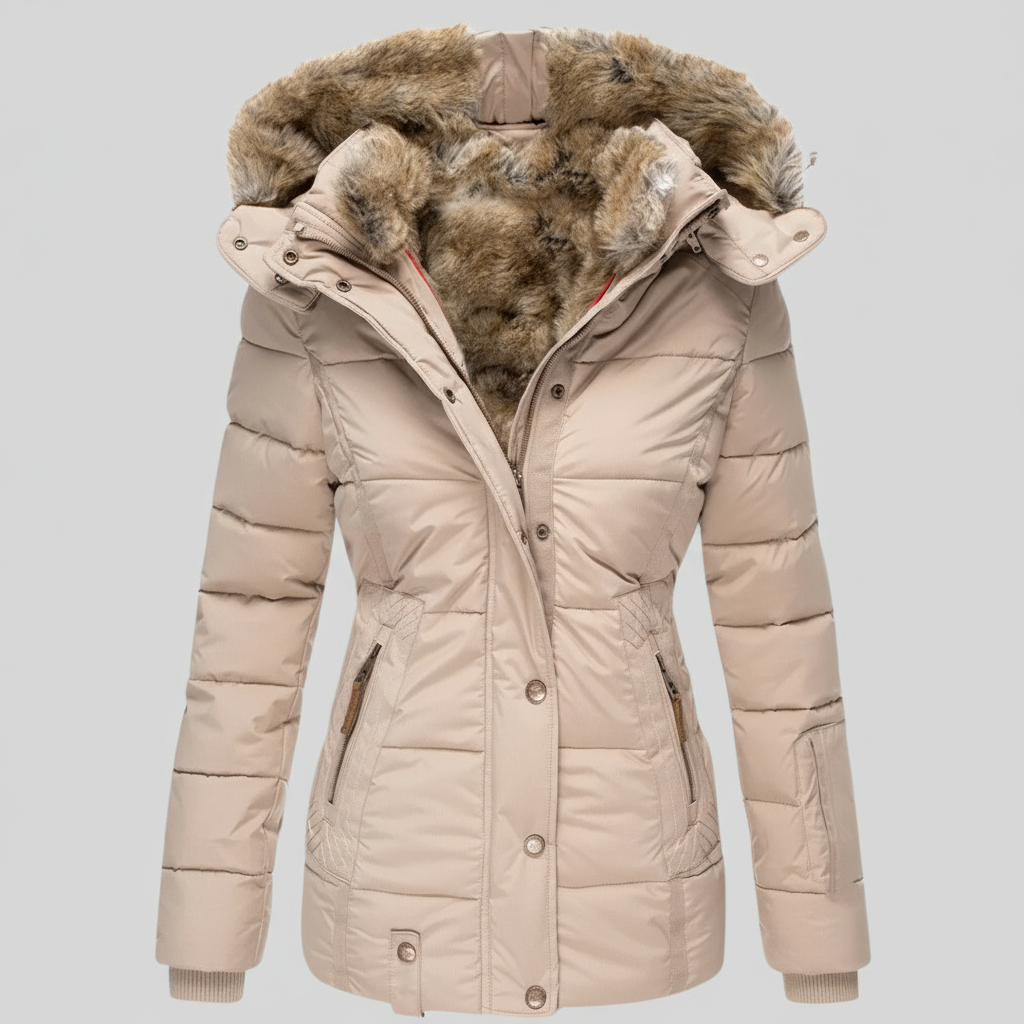 Evelyn | Warm Fur-Lined Winter Coat