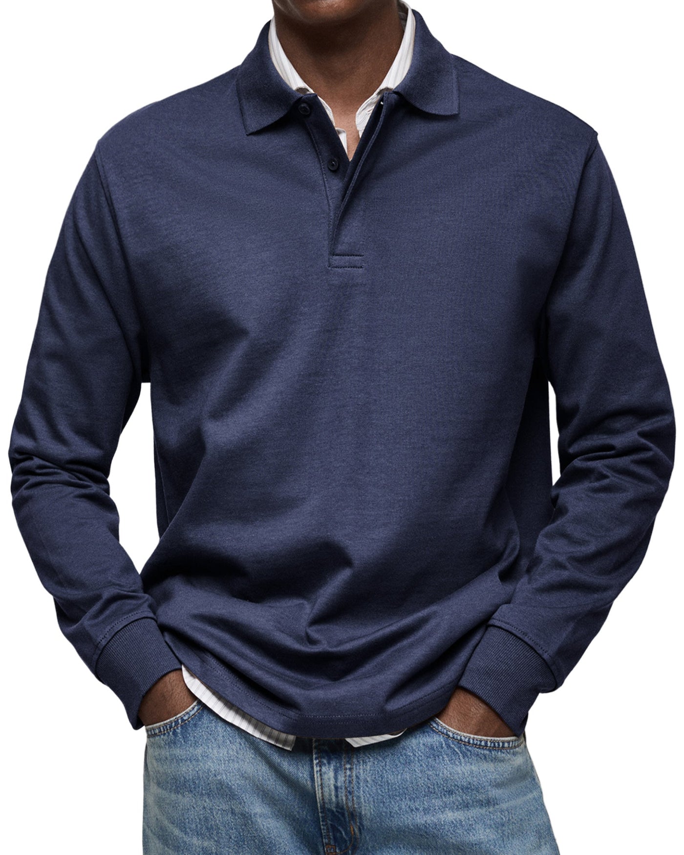 Sebastian | Long-Sleeve Luxury Polo