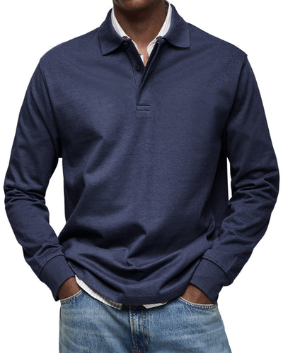 Sebastian | Long-Sleeve Luxury Polo