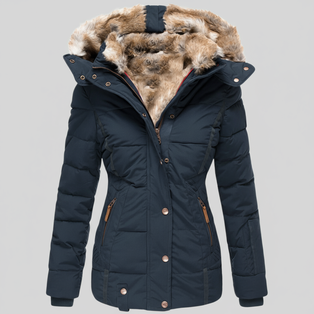 Evelyn | Warm Fur-Lined Winter Coat