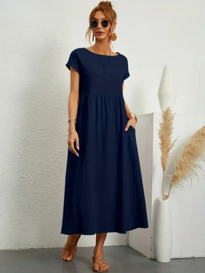 Ruby | Essential Elegant Cotton and Linen Dress