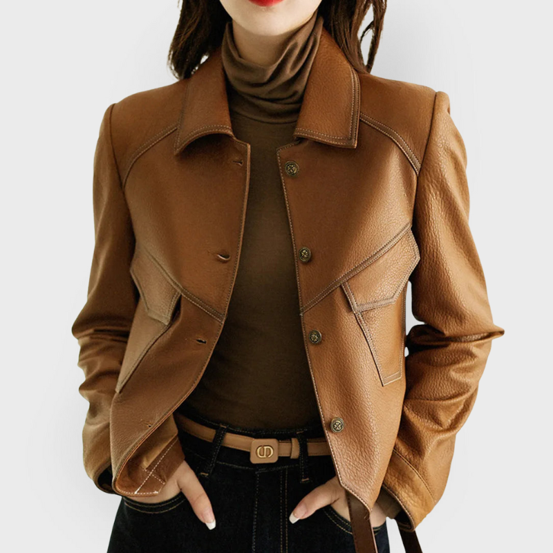 Elara | Premium Spring Leather Jacket