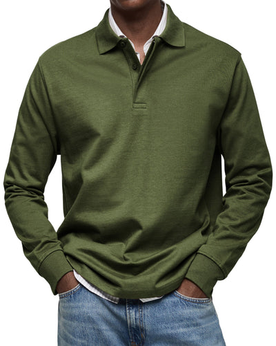 Sebastian | Long-Sleeve Luxury Polo