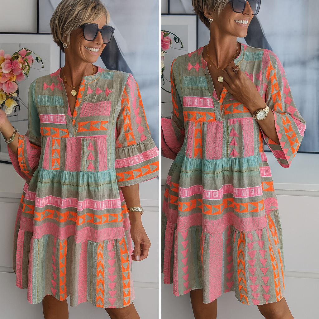 Liora | Embroidered Boho Mini Dress