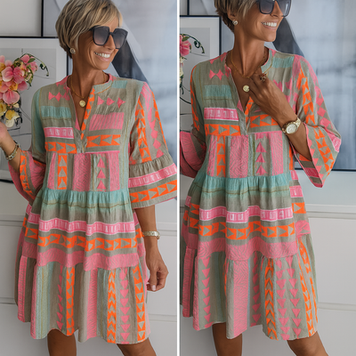 Liora | Embroidered Boho Mini Dress