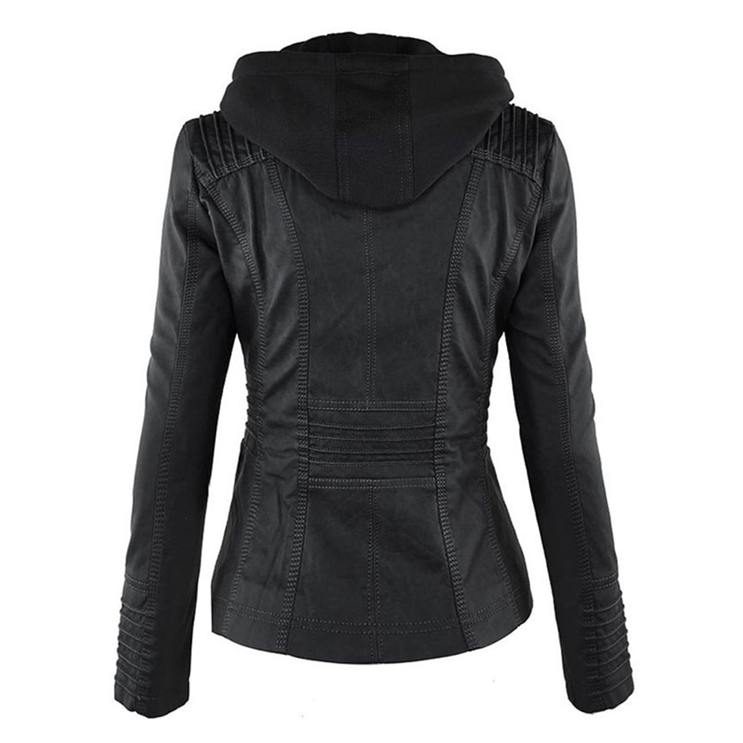 Aven | Modern Hooded Leather Jacket