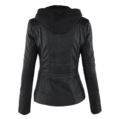 Aven | Modern Hooded Leather Jacket
