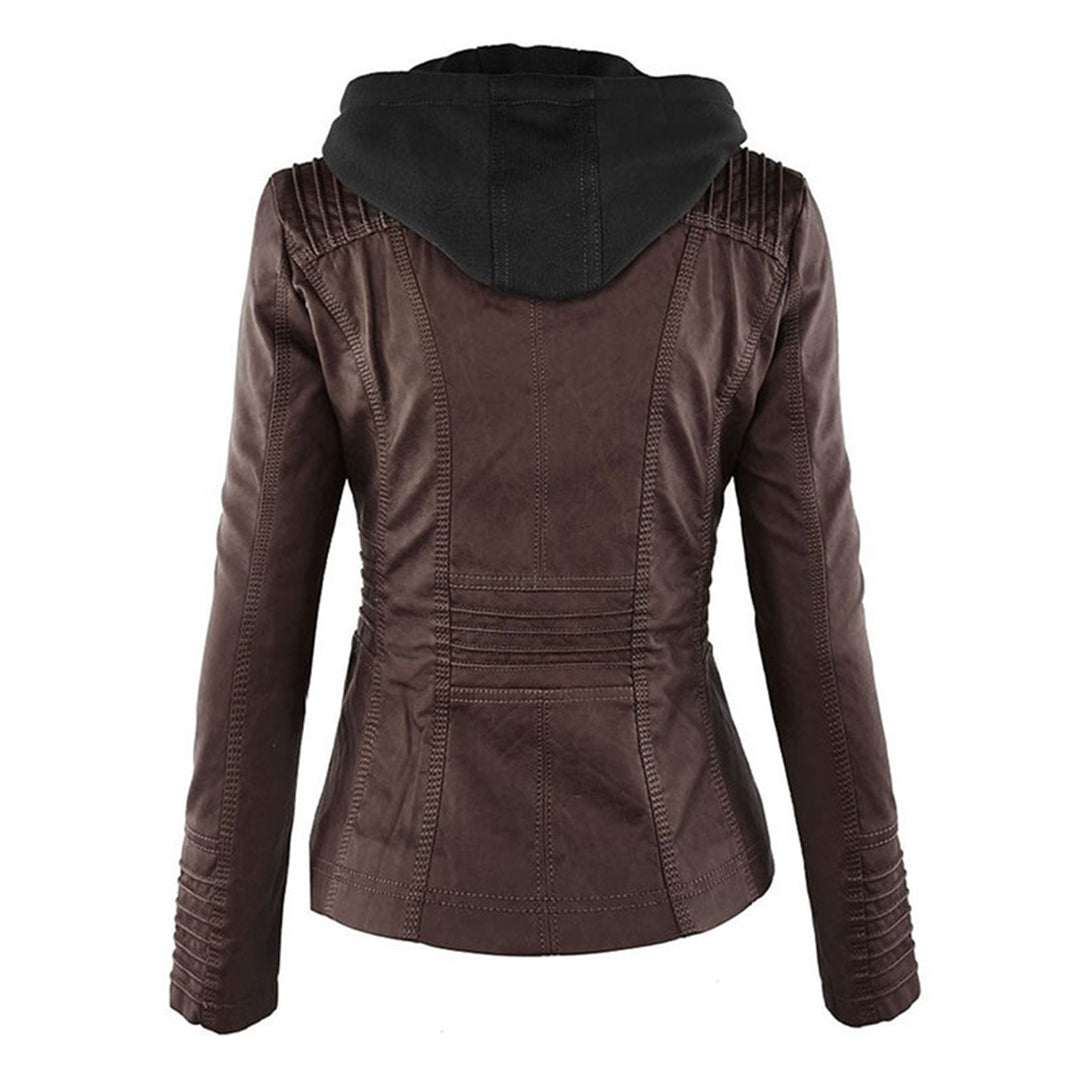Aven | Modern Hooded Leather Jacket