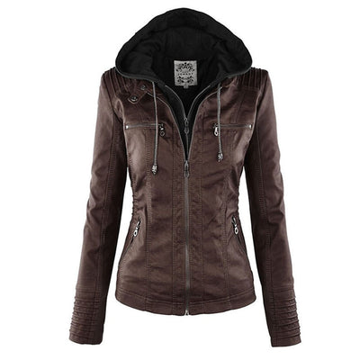 Aven | Modern Hooded Leather Jacket
