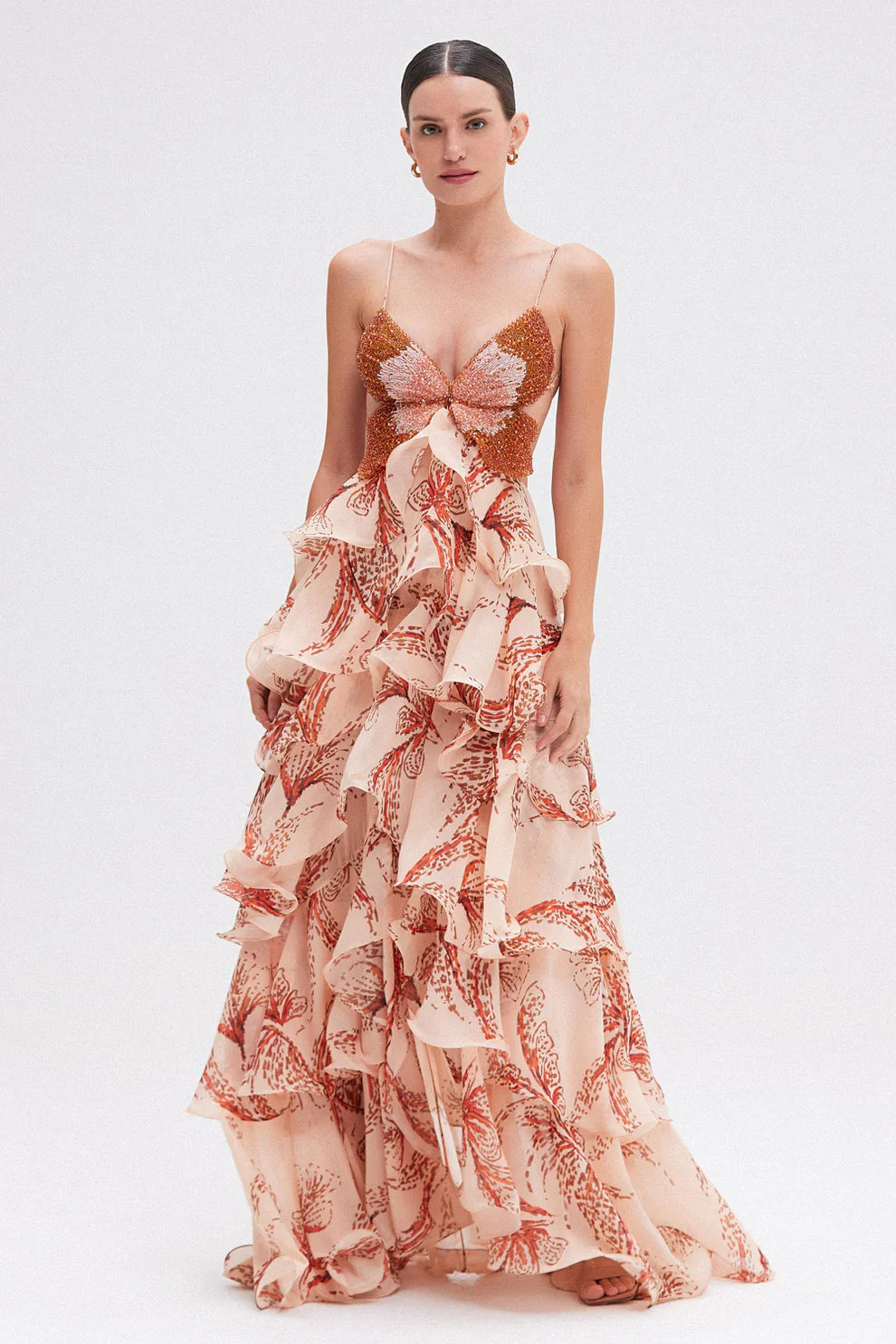 Isaline | Ruffled Boho Maxi Dress