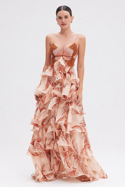 Isaline | Ruffled Boho Maxi Dress