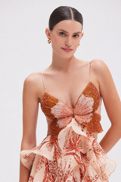 Isaline | Ruffled Boho Maxi Dress