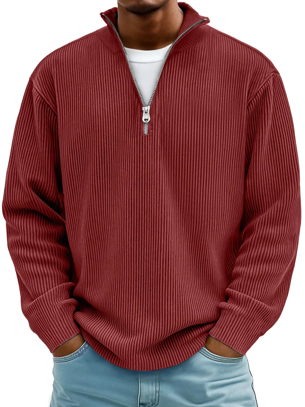 Damien | Quarter-Zip Knit Sweater