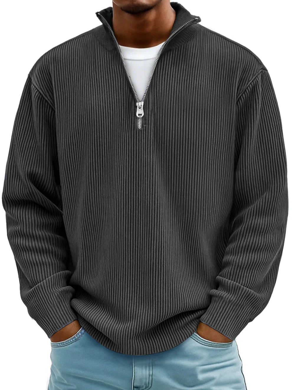 Damien | Quarter-Zip Knit Sweater