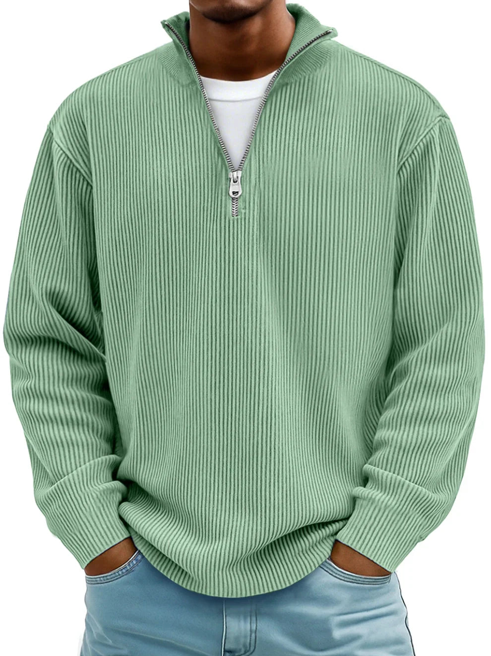 Damien | Quarter-Zip Knit Sweater