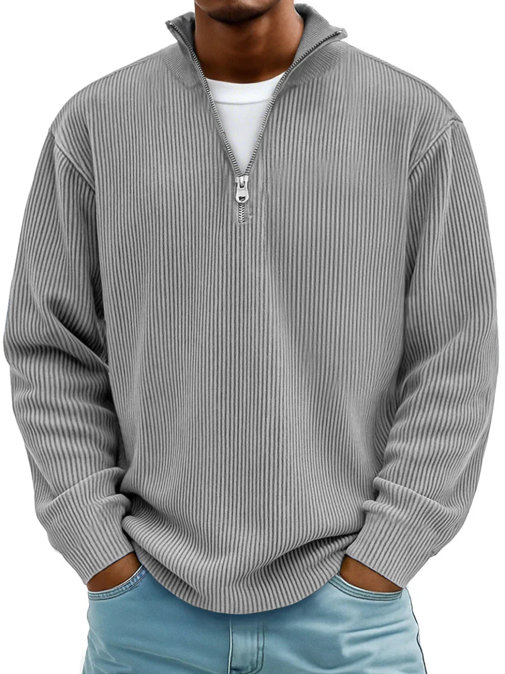 Damien | Quarter-Zip Knit Sweater