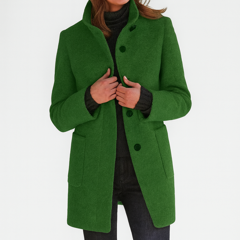 Isabelle | Sleek Wool-Blend Tailored Coat