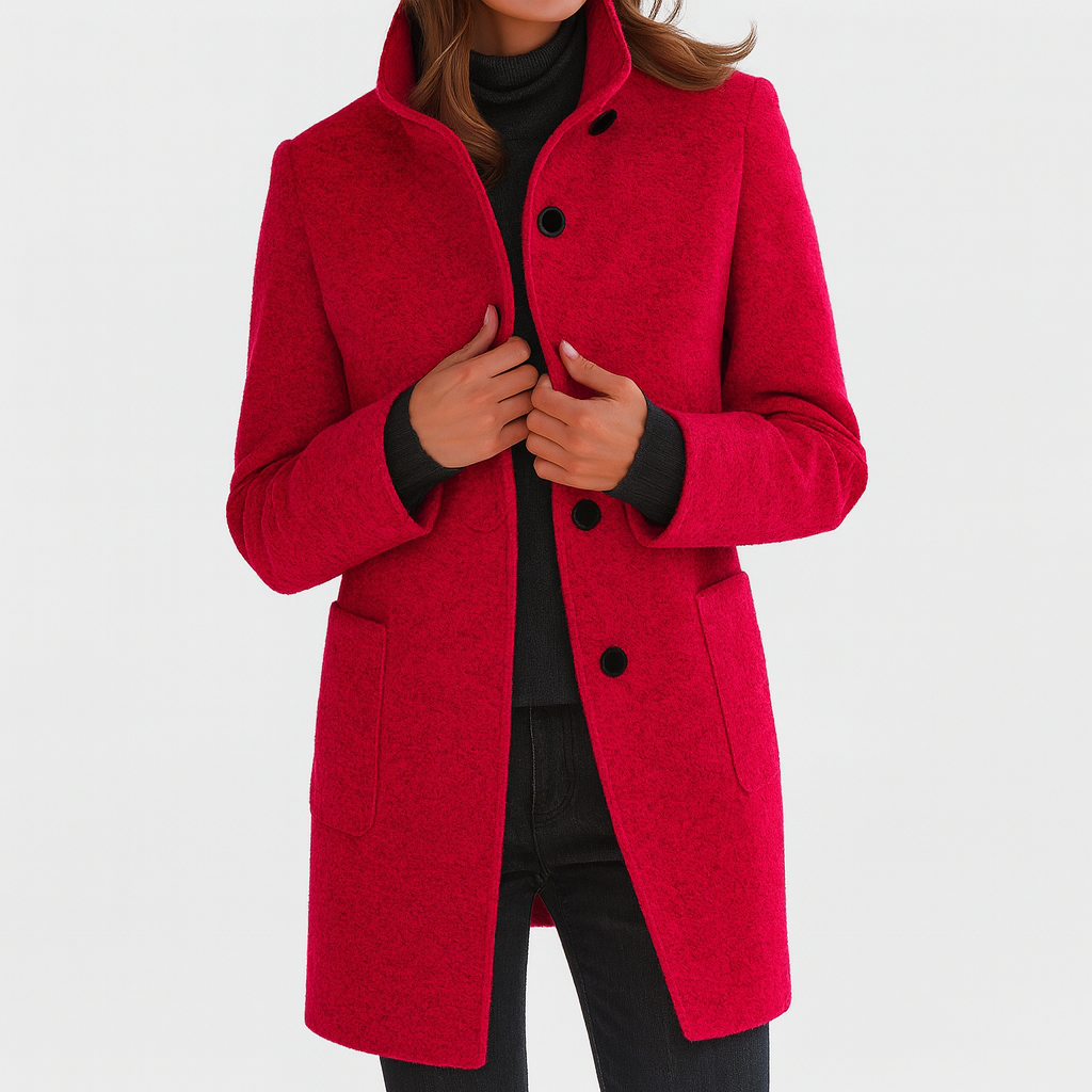 Isabelle | Sleek Wool-Blend Tailored Coat