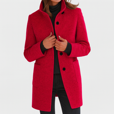 Isabelle | Sleek Wool-Blend Tailored Coat