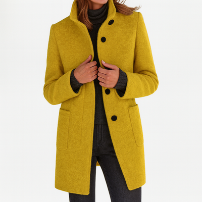 Isabelle | Sleek Wool-Blend Tailored Coat