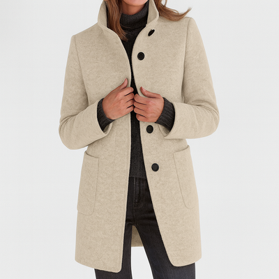 Isabelle | Sleek Wool-Blend Tailored Coat