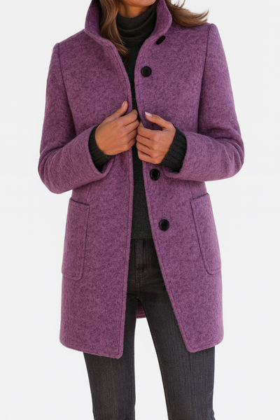 Isabelle | Sleek Wool-Blend Tailored Coat