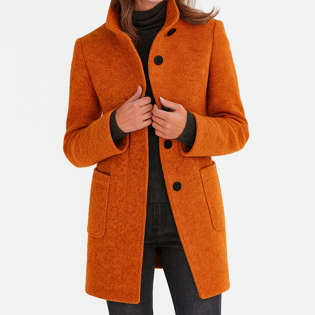 Isabelle | Sleek Wool-Blend Tailored Coat