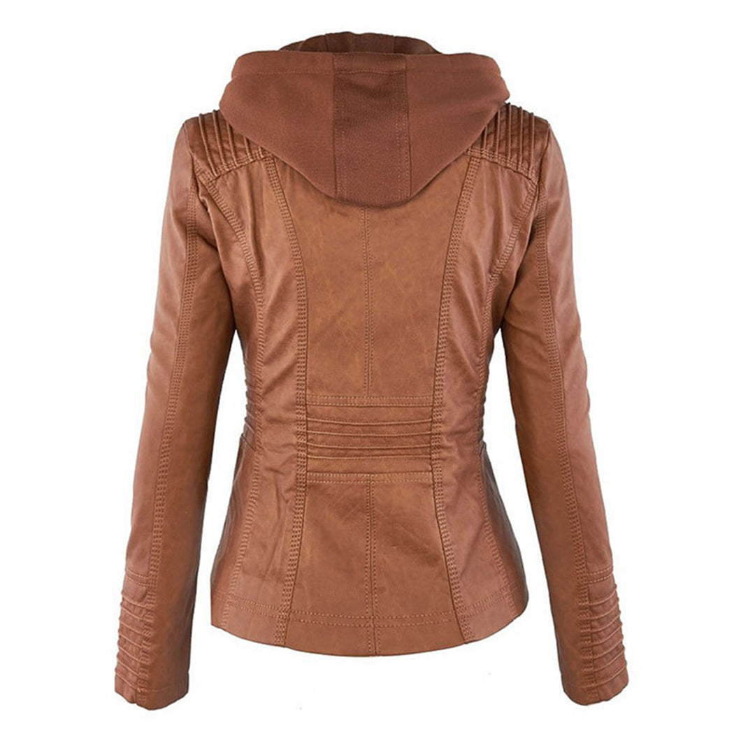 Aven | Modern Hooded Leather Jacket