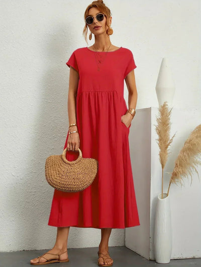 Cintia | Effortless Midi Dress with Pockets