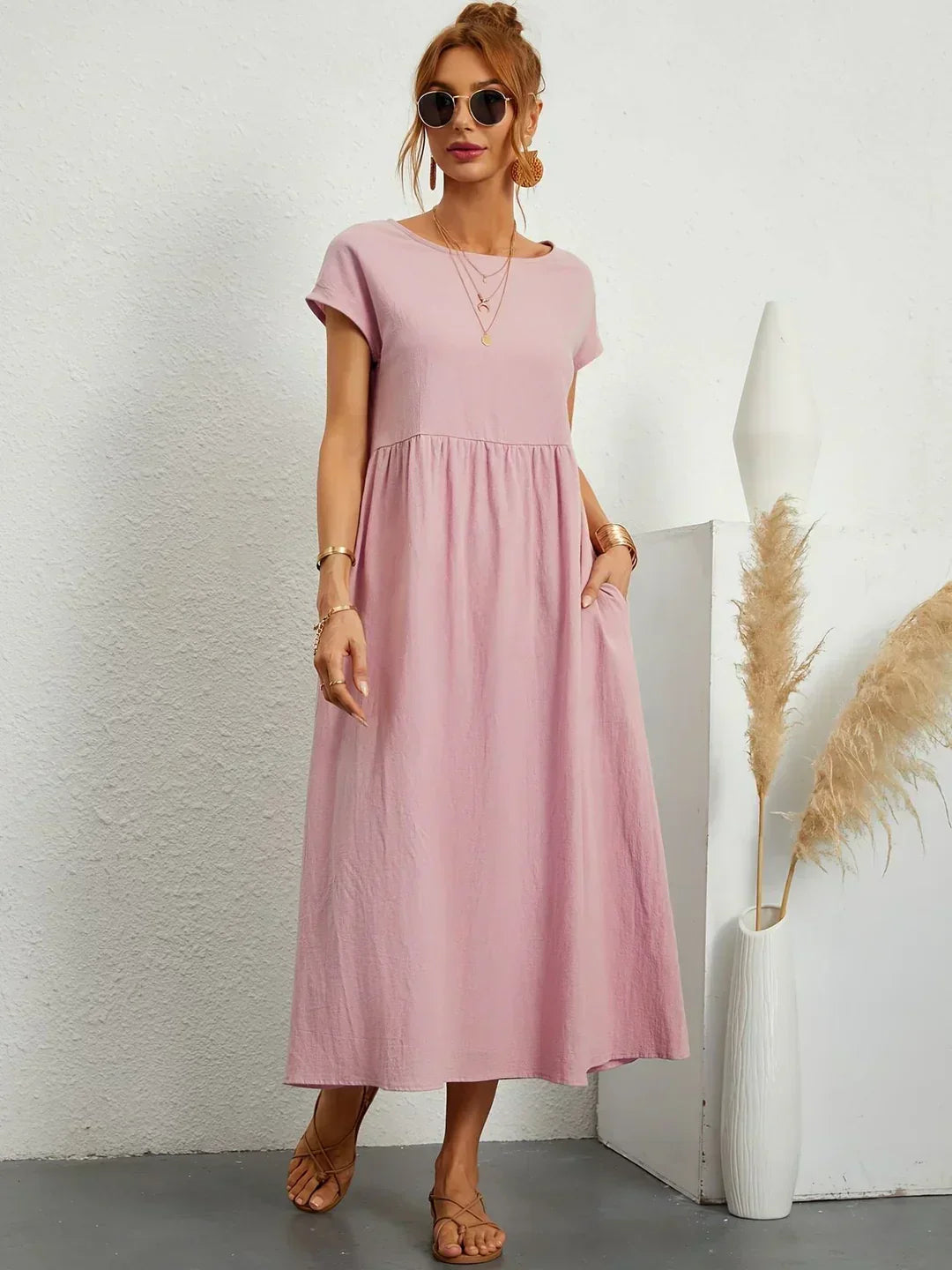 Cintia | Effortless Midi Dress with Pockets