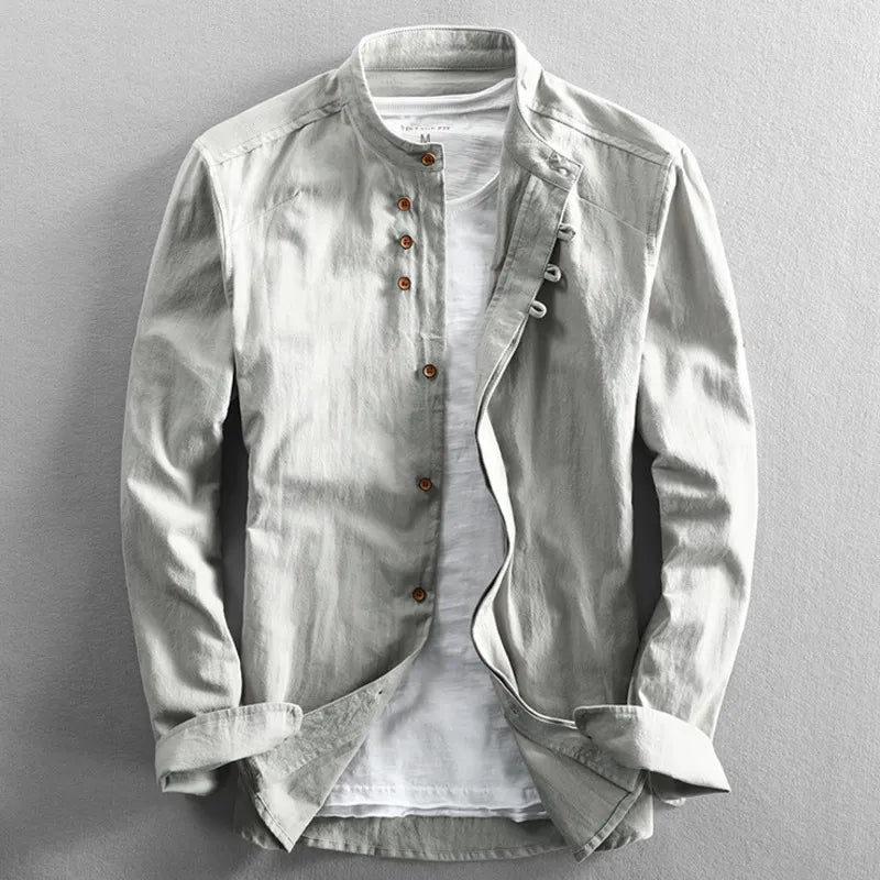 Renzo | Japanese-Inspired Cotton-Linen Shirt