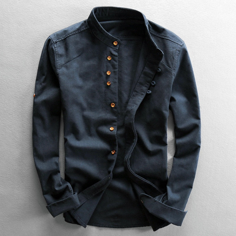 Renzo | Japanese-Inspired Cotton-Linen Shirt