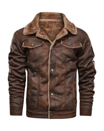 Orion | Elegant Fleece-Lined Leather Jacket