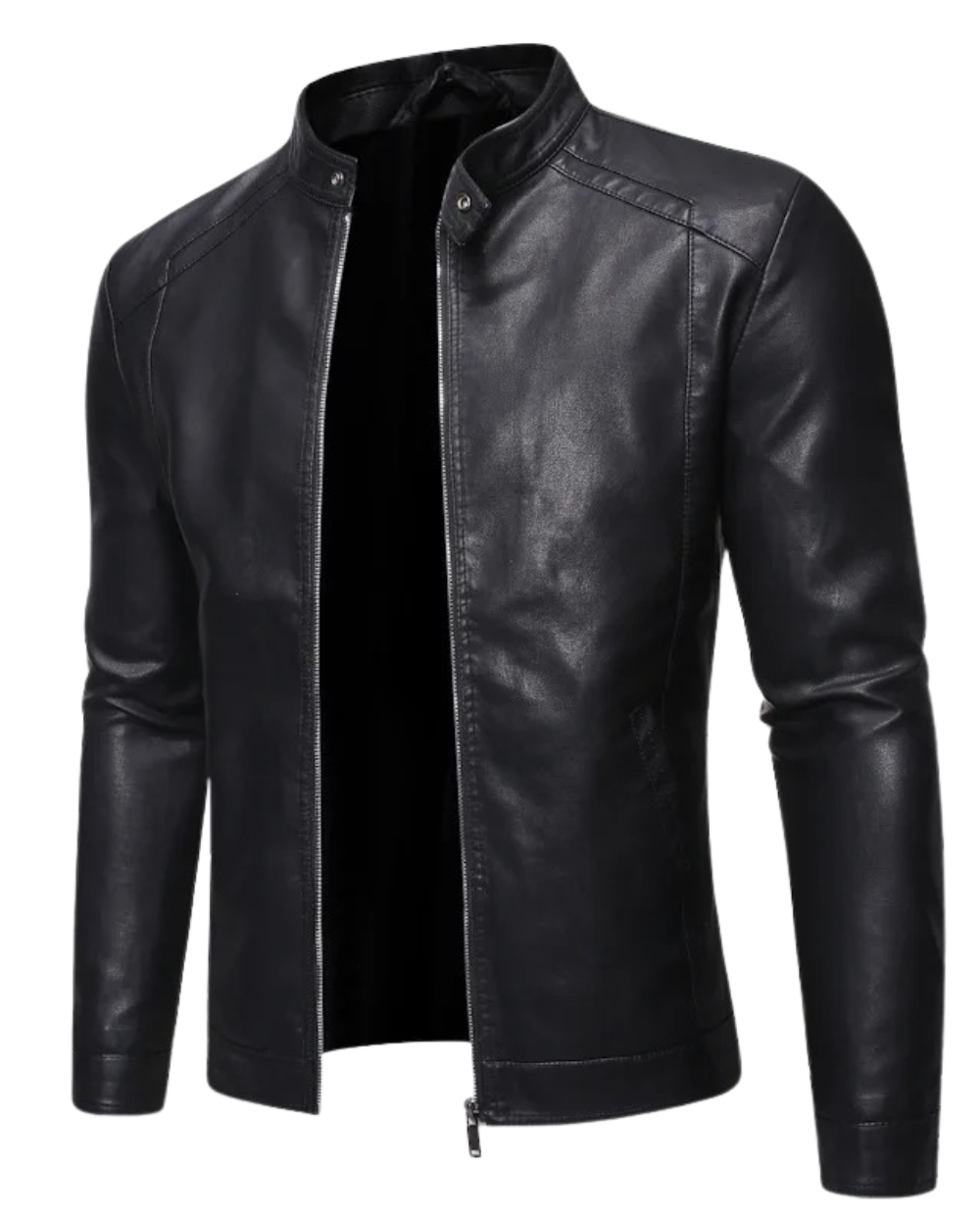 Luciano | Stand-Collar Leather Jacket