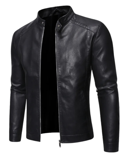 Luciano | Stand-Collar Leather Jacket