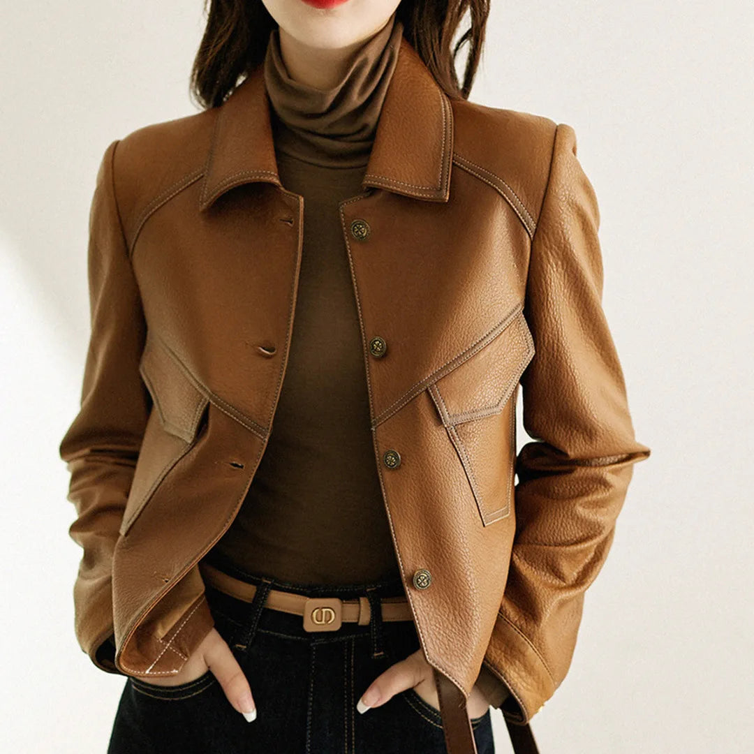 Elara | Premium Spring Leather Jacket