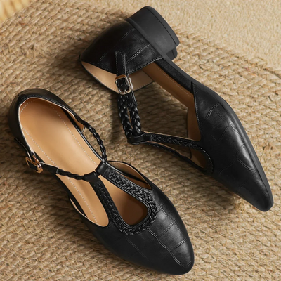 Rosalie | Elegant Braided Mary Jane Shoes