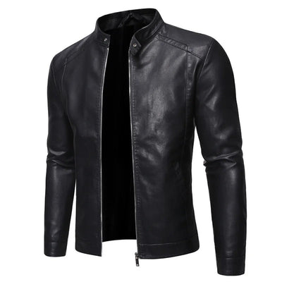 Luciano | Stand-Collar Leather Jacket