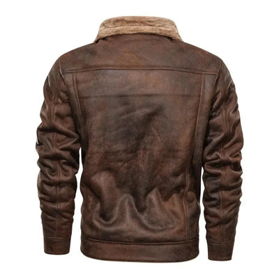 Orion | Elegant Fleece-Lined Leather Jacket