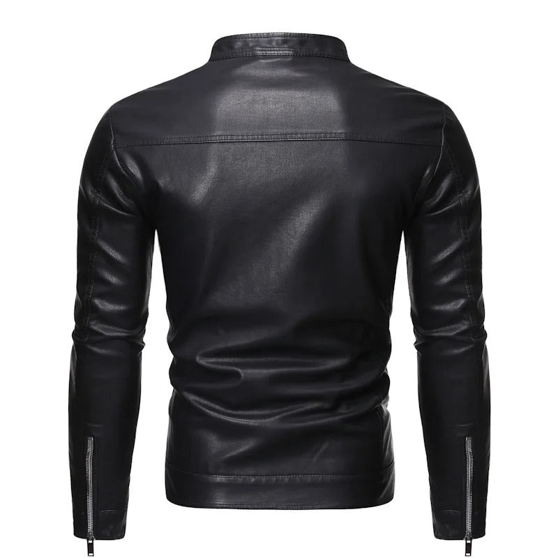 Luciano | Stand-Collar Leather Jacket