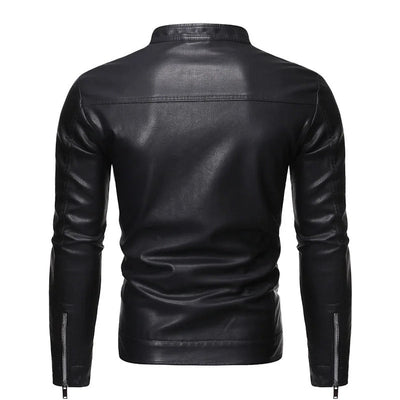 Luciano | Stand-Collar Leather Jacket
