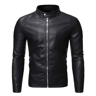 Luciano | Stand-Collar Leather Jacket