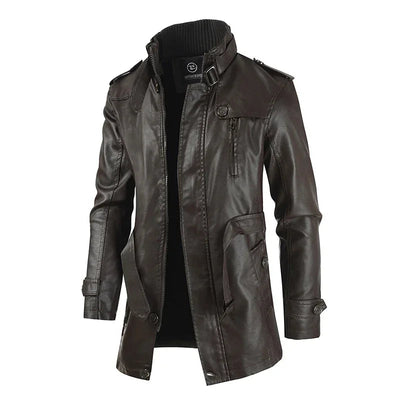 Nicolò | Long Biker Leather Jacket